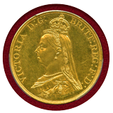 イギリス 1887年 5ポンド 金貨 ヴィクトリア ジュビリーヘッド PCGS MS62
