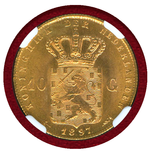 競売 【SALE❗️】オランダ 10グルデン金貨 1897年 ヴィルヘルミナ女王 ...