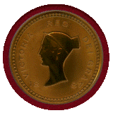 イギリス 2008(1887)年 クラウン 黄銅貨 ファンタジー ボノミ PCGS PR65