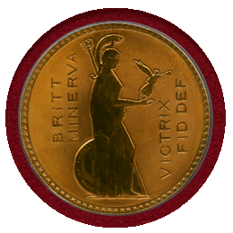 イギリス 2008(1887)年 クラウン 黄銅貨 ファンタジー ボノミ PCGS PR65