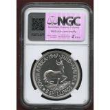 南アフリカ 1947年 5シリング 銀貨 ジョージ6世 NGC PF61