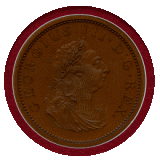 アイルランド 1805年 ペニー 銅貨 リストライク ジョージ3世 NGC PF64BN