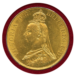 【SOLD】イギリス 1887年 5ポンド 金貨 ヴィクトリア ジュビリーヘッド PCGS MS61