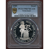 オランダ 1989年 デュカトン 銀貨 PCGS PR67DCAM