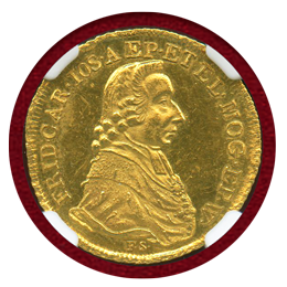 ドイツ マインツ 1795年 ダカット 金貨 都市景観 NGC UNC DETAILS