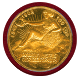 【SOLD】オーストリア 1908年 100コロナ 金貨 雲上の女神 PCGS MS61