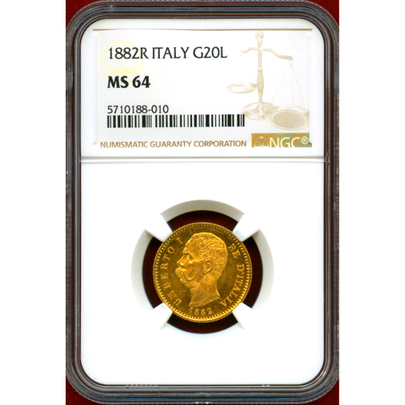 JCC | ジャパンコインキャビネット / イタリア 1882R 20リレ 金貨 