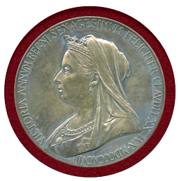 【SOLD】イギリス 1897年 ヴィクトリア女王 Diamond Jubilee 銀メダル