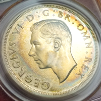 【SOLD】イギリス 1937年 クラウン 銀貨 ジョージ6世 PCGS PR66CAM
