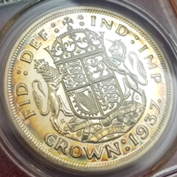 【SOLD】イギリス 1937年 クラウン 銀貨 ジョージ6世 PCGS PR66CAM