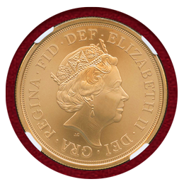 イギリス 2022年 ￡5 金貨 エリザベス女王プラチナジュビリー NGC MS70Matte