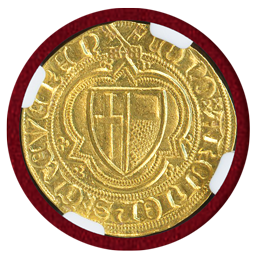 ドイツ トリーア (1362-88) 1グルデン金貨 大司教クノ2世 NGC MS61