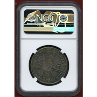 イギリス 1698年 1/2クラウン 銀貨 ウィリアム3世 NGC AU58