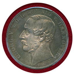 ドイツ ハノーファー 1863B ターラー 銀貨 ゲオルク5世 PCGS MS64