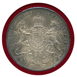 ドイツ ハノーファー 1863B ターラー 銀貨 ゲオルク5世 PCGS MS64