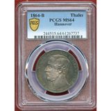 ドイツ ハノーファー 1863B ターラー 銀貨 ゲオルク5世 PCGS MS64