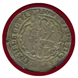 ベルギー  (1368-70)年 グロート銀貨 ルイ2世 PCGS AU53