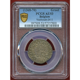 ベルギー  (1368-70)年 グロート銀貨 ルイ2世 PCGS AU53