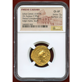 共和政ローマ 紀元前49-44年 アウレウス金貨  ユリウス・カエサル NGC Ch VF