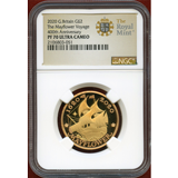 イギリス 2020年 2ポンド 金貨 メイフラワー号400周年記念 NGC PF70UC