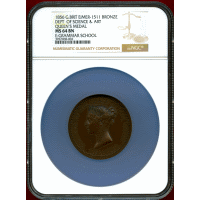 イギリス 1856年 ヴィクトリア女王 W.Wyon作 アート勲章 銅メダル NGC MS64BN