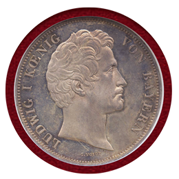 ドイツ バイエルン 1842年 2ターラー銀貨 皇太子ご成婚記念 NGC MS64