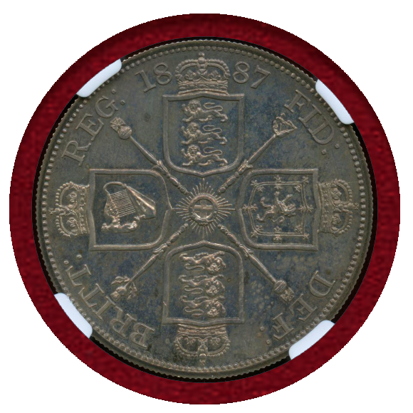 準未使用 1887年 イギリス 英国 銀貨 フローリン ２シリング 