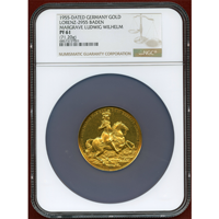 ドイツ バーデン 1955年 金メダル ルートヴィッヒ・ヴィルヘルム NGC PF61