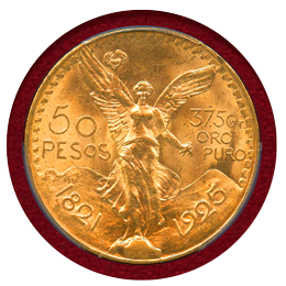 メキシコ 1925年 50ペソ 金貨 勝利の女神 PCGS MS64