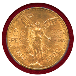 メキシコ 1922年 50ペソ 金貨 勝利の女神 PCGS MS63