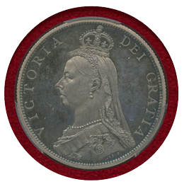 イギリス 1887年 フローリン 銀貨 PROOF ヴィクトリア ジュビリーヘッド PR63