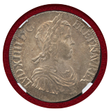 フランス 1653年 エキュ 銀貨 ルイ14世 NGC MS64