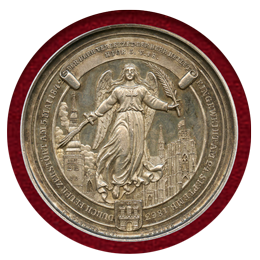 ドイツ ハンブルク 1863年 ポルトガレッサー銀打ち 聖ニコライ教会 NGC MS61