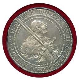 ザクセン エルネスティーヌ公国 1539年 2ターラー銀貨 PCGS AU55