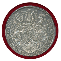 ザクセン エルネスティーヌ公国 1539年 2ターラー銀貨 PCGS AU55