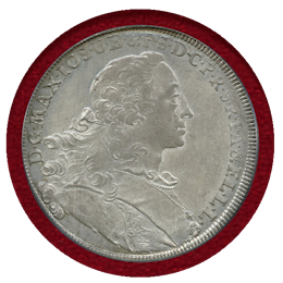 【SOLD】ドイツ バイエルン 1756年 ターラー 銀貨　マドンナ  PCGS MS63