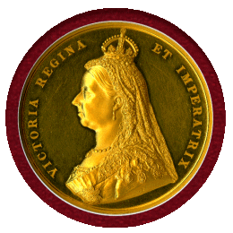 イギリス 1887年 金メダル ヴィクトリア女王即位50周年記念 NGC PF62CAMEO