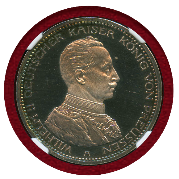 国内正規取扱い店 1915 ドイツ帝国 1マルク銀貨 NGC MS60 ヴィルヘルム 