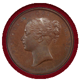 イギリス 1839年 ペニー 銅貨 ヴィクトリア ヤングヘッド PCGS PR64