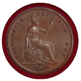 イギリス 1839年 ペニー 銅貨 ヴィクトリア ヤングヘッド PCGS PR64