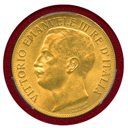 イタリア 1911R 50リレ 金貨 王国建国50周年記念 PCGS MS62