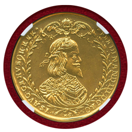 ハンガリー 1648(2022) 5ダカット 金貨 リストライク フェルディナンドⅢ MS68