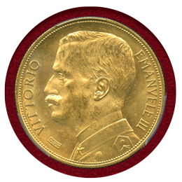 イタリア 1912R 50リレ 金貨 豊穣の女神 PCGS MS63+