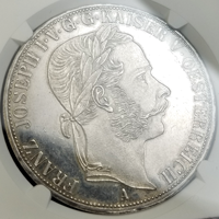 【SOLD】オーストリア 1867A 2ターラー 銀貨 フランツヨーゼフ1世 NGC MS62PL