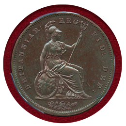 イギリス 1839年 ペニー プルーフ銅貨 ヴィクトリア ヤングヘッド PCGS PR64
