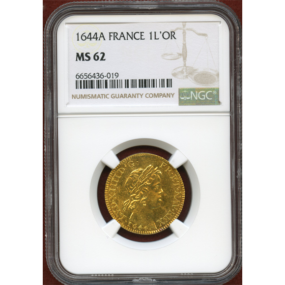 太陽王 ルイ14世 銅メダル 1662年 ブロンズ NGC鑑定済み MS62BN