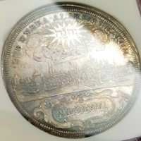 【SOLD】ドイツ ニュルンベルク 1658年 ターラー 銀貨 都市景観 NGC MS63