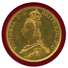 イギリス 1887年 5ポンド 金貨 ヴィクトリア ジュビリーヘッド