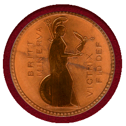 イギリス 2008(1887)年 クラウン 銅貨 ファンタジー ボノミ PCGS PR66RD