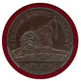 シエラレオネ 1791年 1セント 銅貨 ライオン NGC PR64BN